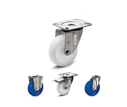 RE.F8-SST-N-Ruote monolitiche con supporto in acciaio INOX